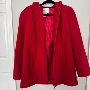 Chadwicks Bold Red Pea Coat for Women